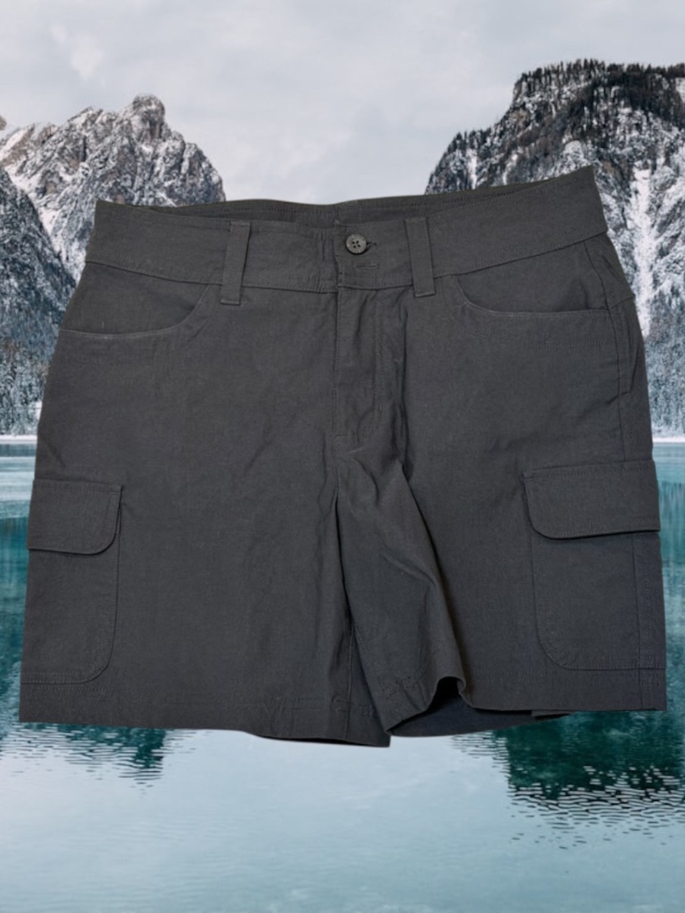 EDDIE BAUER Navy Blue Cargo Hiking Shorts High Rise 4 NWOT
